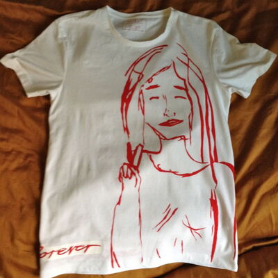 Shirt von Hand bedruckt
